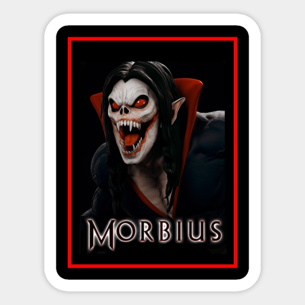 The Living Morbius Vampire Sticker by venusblack